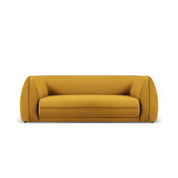 Dzeltens samta dīvāns 225 cm Lando – Micadoni Home