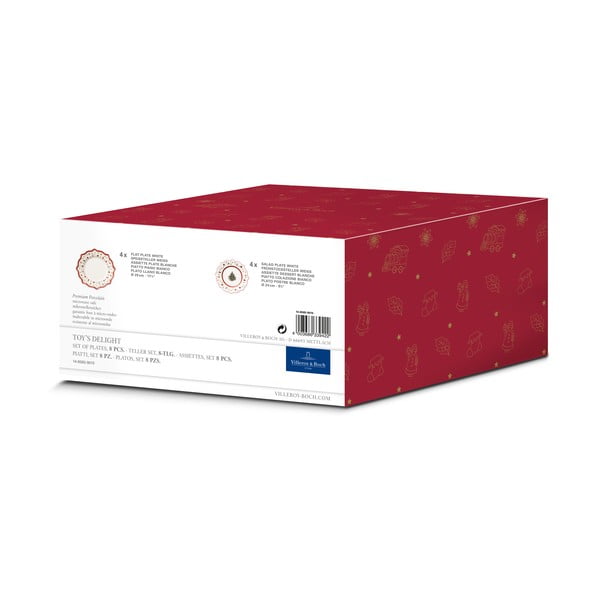 Sarkanbalts porcelāna trauku komplekts ar Ziemassvētku motīvu (8 gab.) Villeroy & Boch-image-1