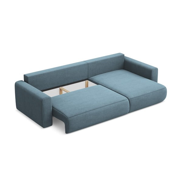 Gaiši zils salokāms/ar uzglabāšanas vietu stūra dīvāns (ar labo stūri/ar zvilni) Kapua – Makamii-image-3