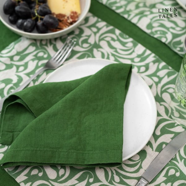 Lina salvetes (2 gab.) 40x40 cm True Green – Linen Tales-image-4