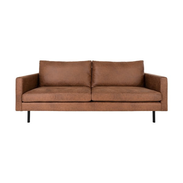 Brūns mākslīgās ādas dīvāns 196 cm Malaga – House Nordic