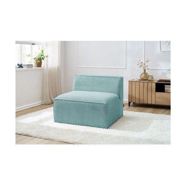 Piparmētru zaļa velveta (vidējā moduļa) modulārā dīvāna daļa Megeve – Bobochic Paris-image-1