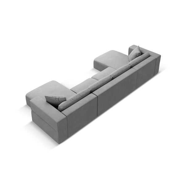 Gaiši pelēks stūra dīvāns (U veida) Esther – Milo Casa-image-3