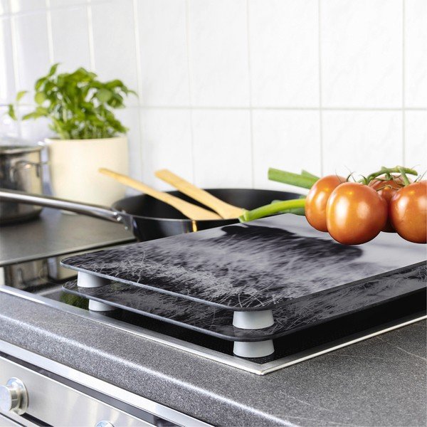 Rūdīta stikla plīts aizsargplāksnes (2 gab.) 30x52 cm Universal Highland Cattle – Wenko-image-1