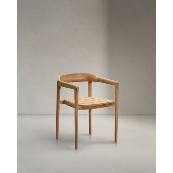 Dabīga toņa masīvkoka dārza krēsls Icaro – Kave Home-image-1
