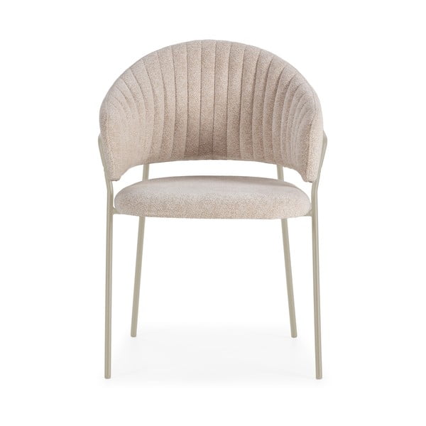 Bēši polsterēti ēdamistabas krēsli ar roku balstiem (2 gab.) Leticia – Marckeric-image-2