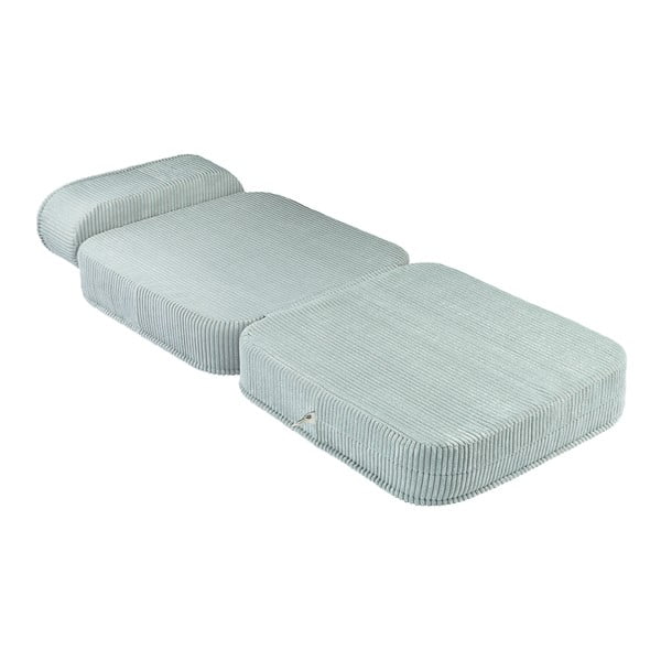 Piparmētru zaļš velveta bērnu atpūtas krēsls Flip – Wigiwama-image-2