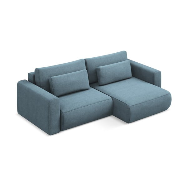 Gaiši zils salokāms/ar uzglabāšanas vietu stūra dīvāns (ar labo stūri/ar zvilni) Kapua – Makamii-image-2