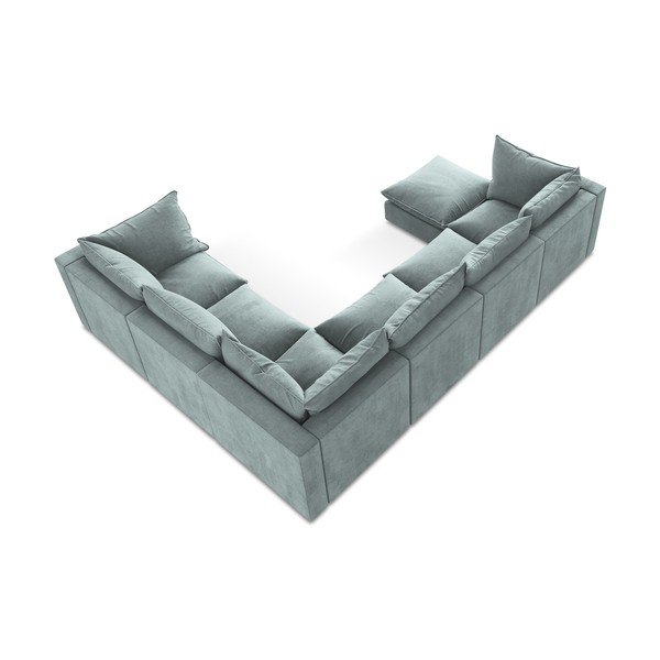 Zils stūra dīvāns (ar labo stūri/U veida) Manao – Makamii-image-3