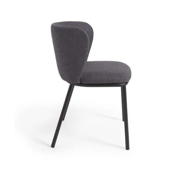Tumši pelēks ēdamistabas krēsls Ciselia – Kave Home-image-4