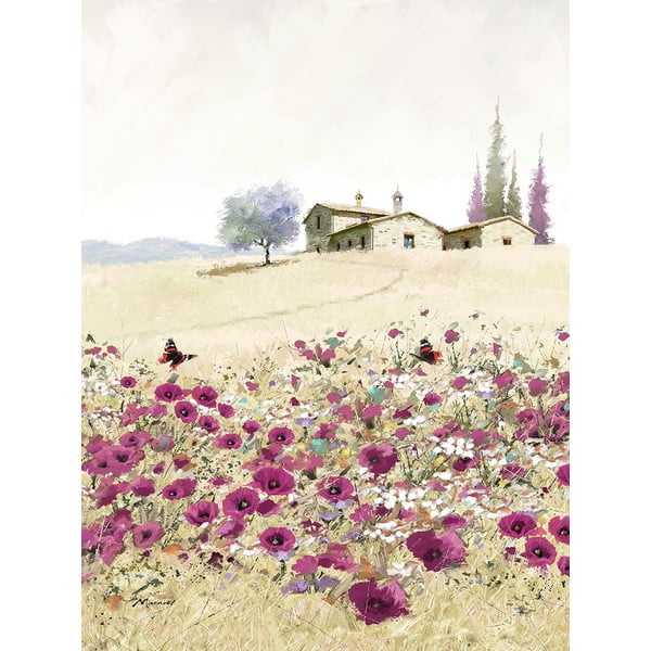 Attēls uz audekla Styler Violet Poppies, 50 x 70 cm