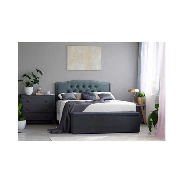 Zilganzaļš gultas galvgalis Mazzini Sofas Cloves, 140 x 120 cm-image-2