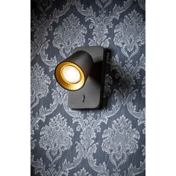 Melna sienas lampa ø 8 cm Elli – GTV-image-2