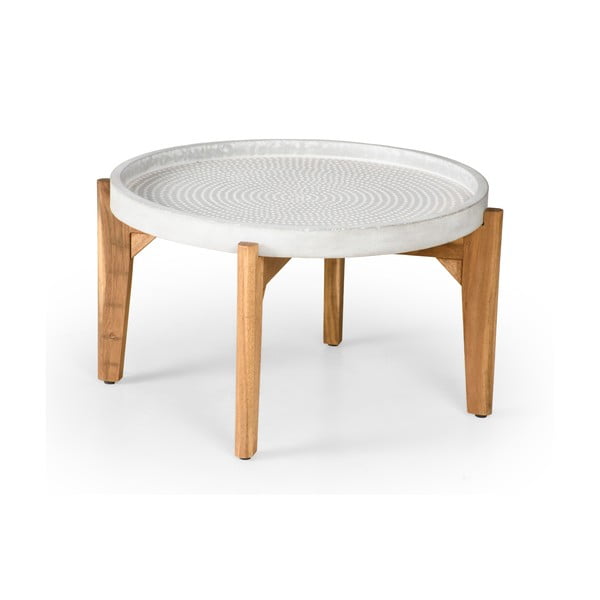Dārza galds ar pelēku betona plāksni Bonami Selection Bari, ø 70 cm