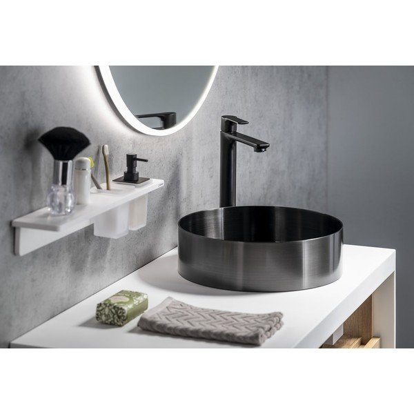 Matēti melns stāvošs jaucējkrāns izlietnei Pax – Sapho-image-4