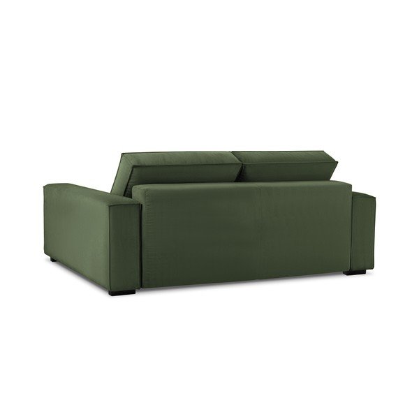 Zaļš velveta izvelkamais dīvāns ar veļas kasti Mazzini Sofas Azalea-image-4