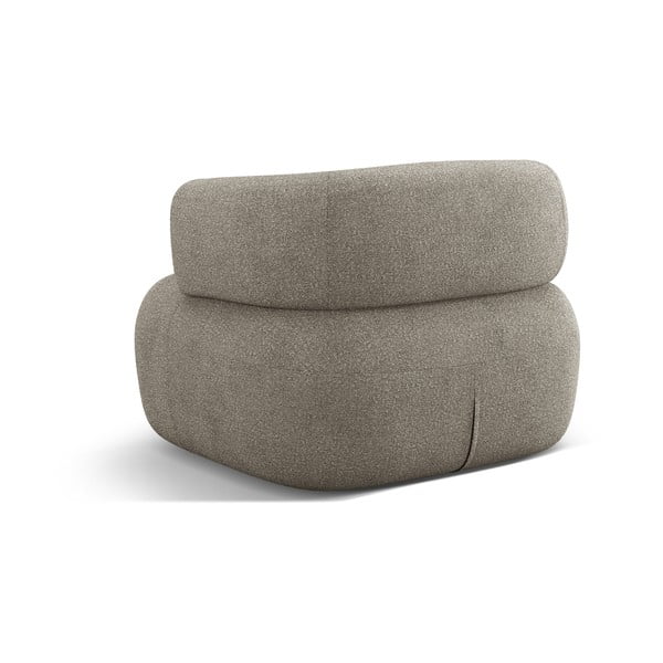 Gaiši pelēks atpūtas krēsls no buklē auduma Jenny – Micadoni Home-image-3