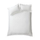 Balta divguļamā kokvilnas gultas veļa 200x200 cm Lottie Floral Embroidery – Bianca