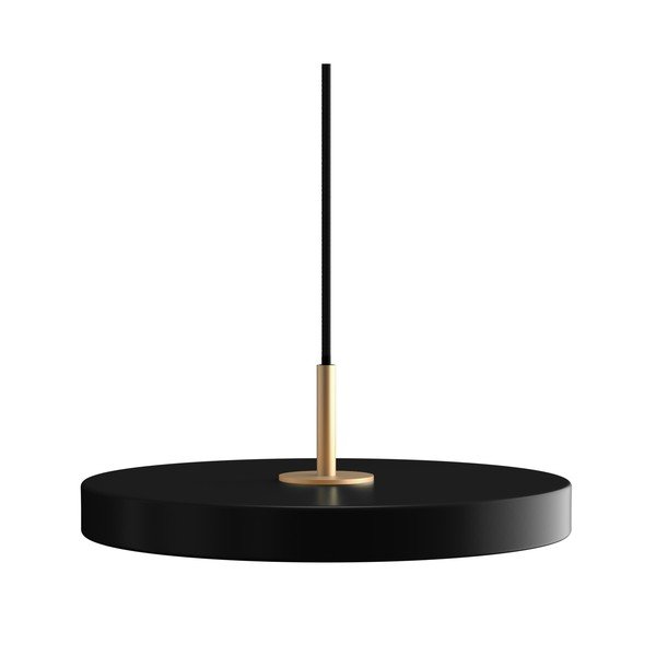Melna LED piekaramā lampa ar regulējamu spilgtumu un metāla abažūru ø 31 cm Asteria Plus Mini – UMAGE