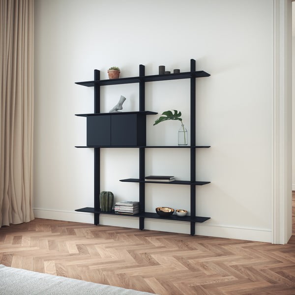 Melna moduļu plauktu sistēma 68x36 cm Bridge – Tenzo-image-1