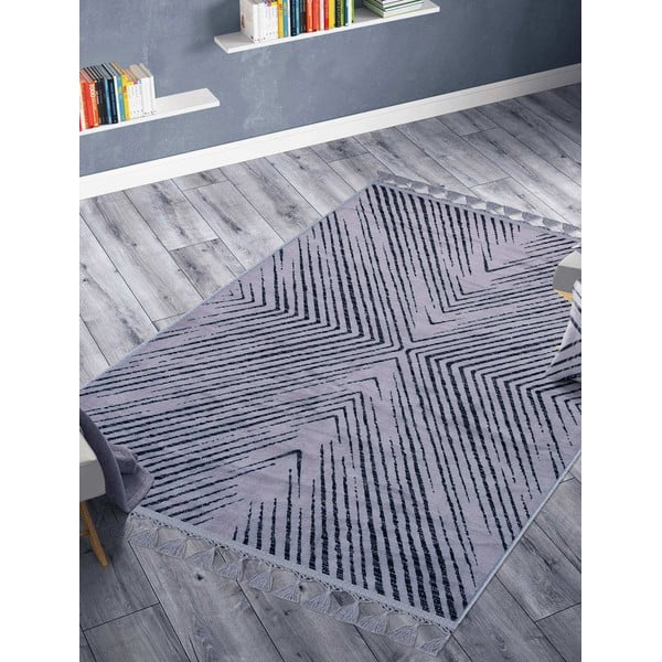 Pelēks mazgājams paklājs 300x100 cm – Vitaus-image-1