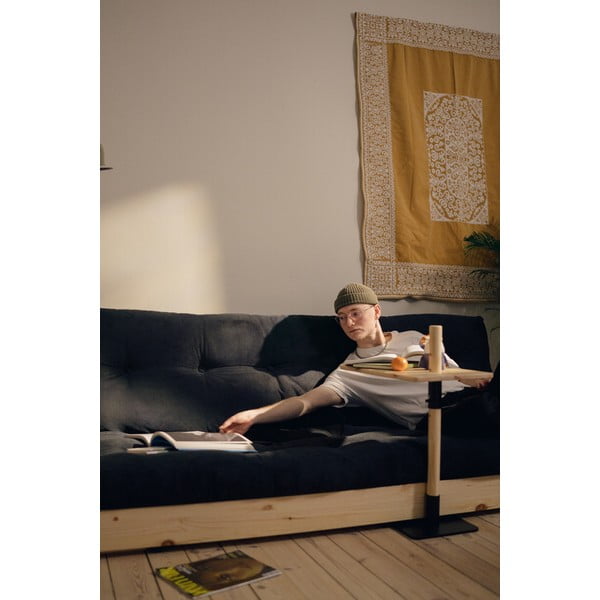 Tumši zaļš velveta izvelkamais dīvāns 196 cm Base – Karup Design-image-1