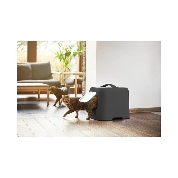 Antracīta pelēks kaķu tualetes un lāpstiņas komplekts Biala – Rotho-image-3