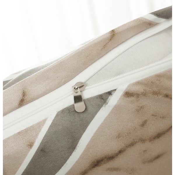 Gaiši brūna vienguļamā sešdaļīga gultas veļa no mikrosatīna 140x200 cm Marco – My House-image-2