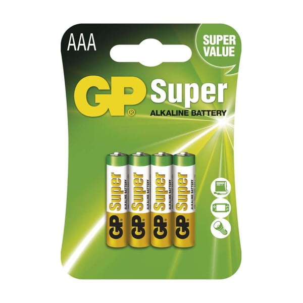 4 sārmu baterijas komplektā GP Super AAA - EMOS