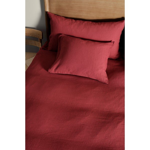 Bordo vienguļamā muslīna gultas veļa 140x200 cm Amilia – Jotex-image-1