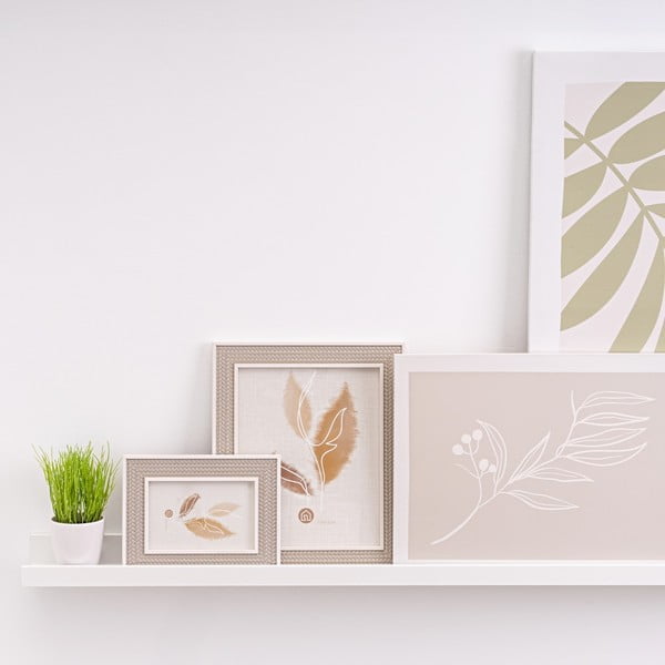 Balts sienas plaukts bildēm 80 cm – Casa Selección-image-1