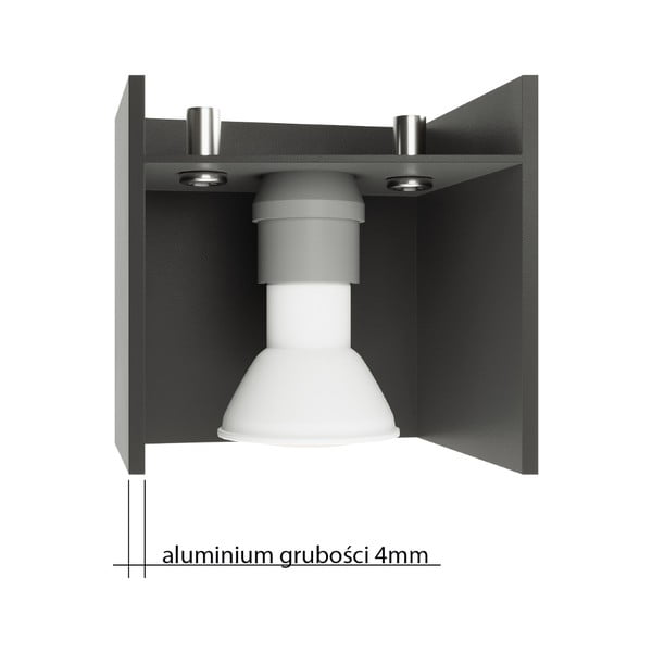 Tumši pelēka sienas lampa Geo – Sollux-image-4