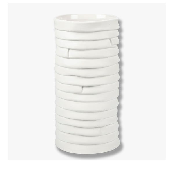 Balta porcelāna rokām darināta vāze Ribbon – Mette Ditmer Denmark