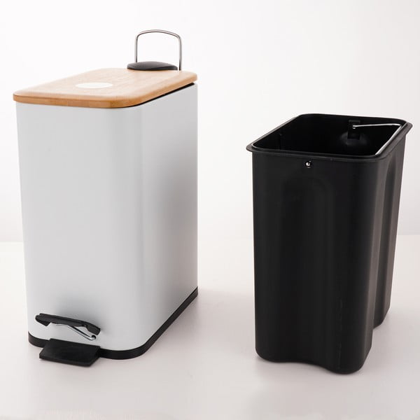 Balta tērauda atkritumu tvertne ar pedāli 5 l   Erik – Spirella-image-2