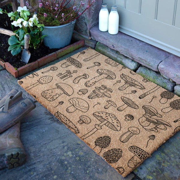 Kokosšķiedras kājslauķis 40x60 cm Mushrooms – Artsy Doormats-image-2