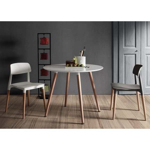 Ēdamgalds no dižskābarža koka Kave Home Daw, ⌀ 100 cm-image-1