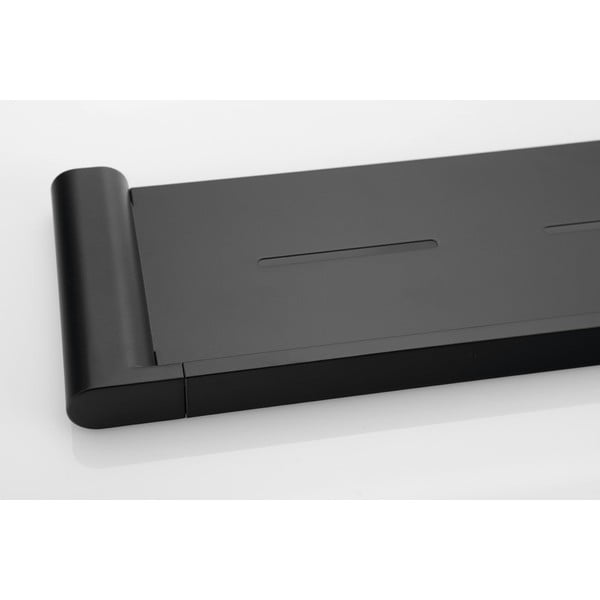 Matēti melns misiņa sienas vannas istabas plaukts Flori – Sapho-image-1