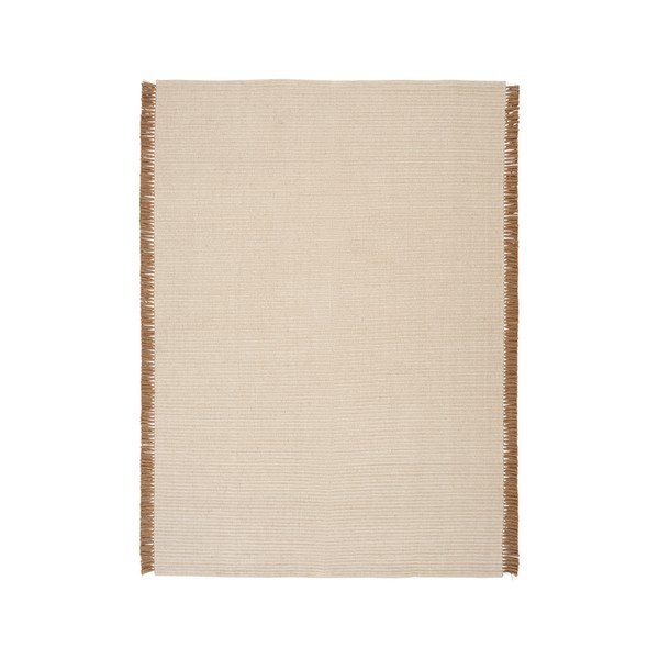 Krēmkrāsas ar rokām darināts celiņa paklājs no kokvilnas maisījuma 80x150 cm Channa – Jotex-image-2