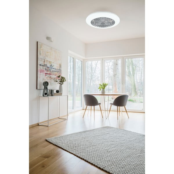 Balta LED griestu lampa Stralsund – Trio-image-1