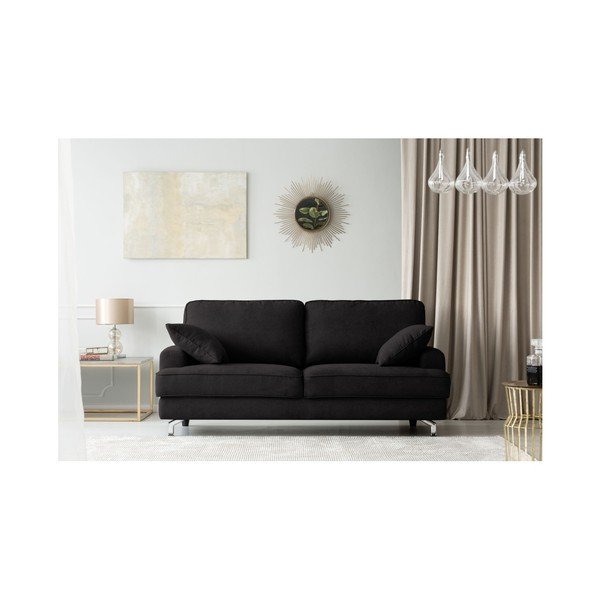 Melns divvietīgs dīvāns Kooko Home Rumba-image-2