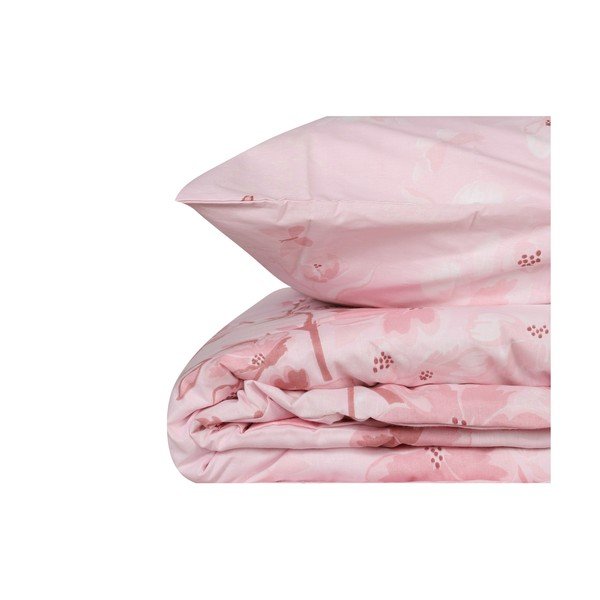 Rozā vienguļamā gultas veļa no ranforce kokvilnas 140x200 cm Elena – Mijolnir-image-2
