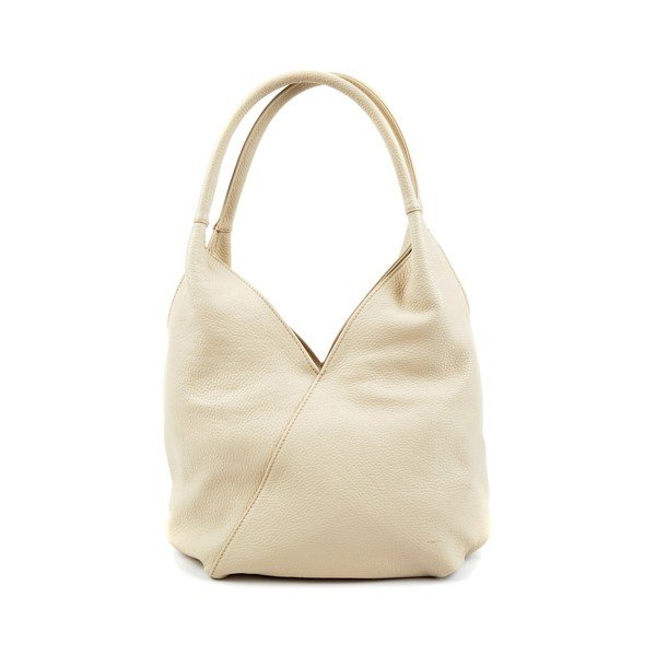 Bēša ādas rokassoma Roberta M Mola Beige Beige-image-4