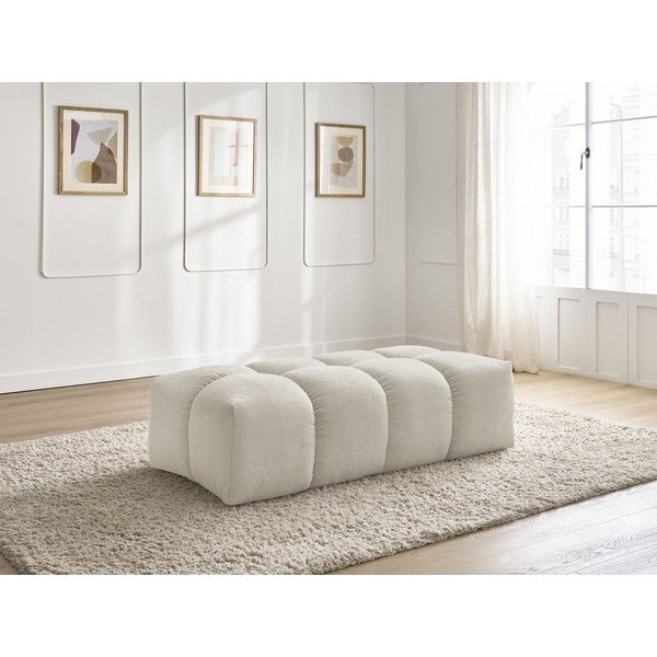 Bēšs kāju soliņš no šenila auduma Everest – Bobochic Paris-image-1