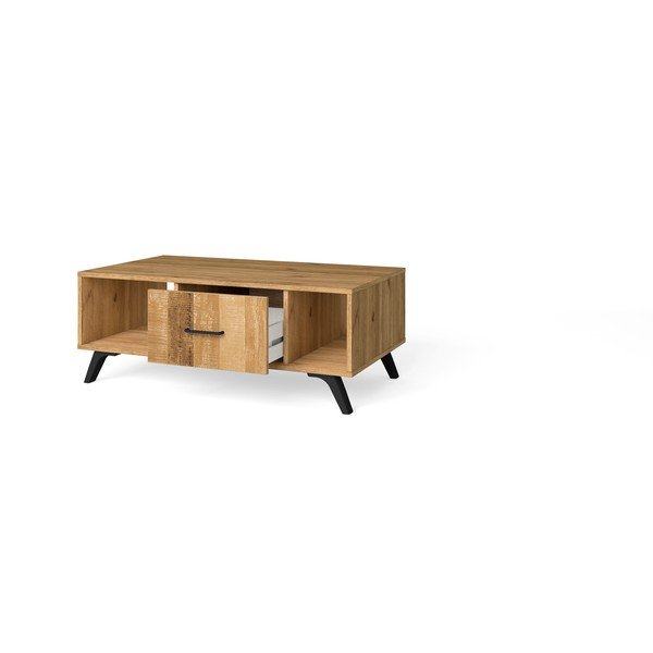 Dabīga toņa žurnālgaldiņš ar ozolkoka imitāciju 60x100 cm Nordic – Marckeric-image-2