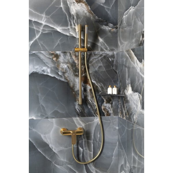 Zelta krāsas sienas jaucējkrāns dušai (ar 1 izvadu) Spy – Sapho-image-3