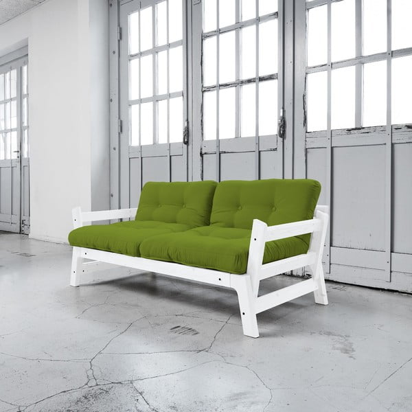 Dīvāns gulta Karup Step White/Lime