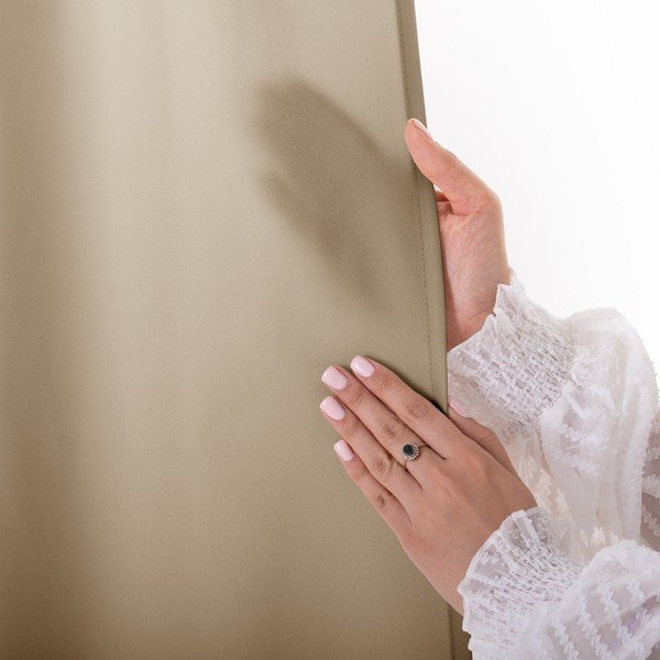 Bēšs daļēji gaismu necaurlaidīgs aizkars 140x250 cm Carli – Restilo-image-3