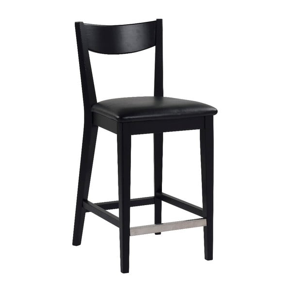Melns bāra krēsls ar melnu sēdekli Rowico Dylan
