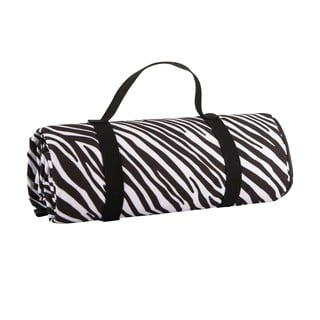 Melnbalta piknika sega Navigate Zebra Stripes, 150 x 140 cm