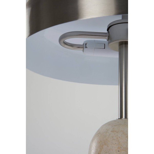 Sudraba krāsas galda lampa 
no travertīna
 (augstums 46 cm) Ina – Jotex-image-3